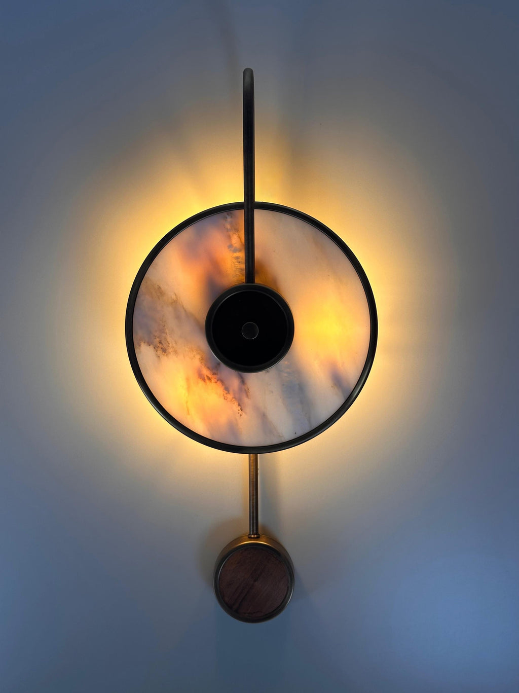 Palacio Marble Wall Sconce Luxury Alabaster Brass Wall Light, Modern Art Deco Lamp