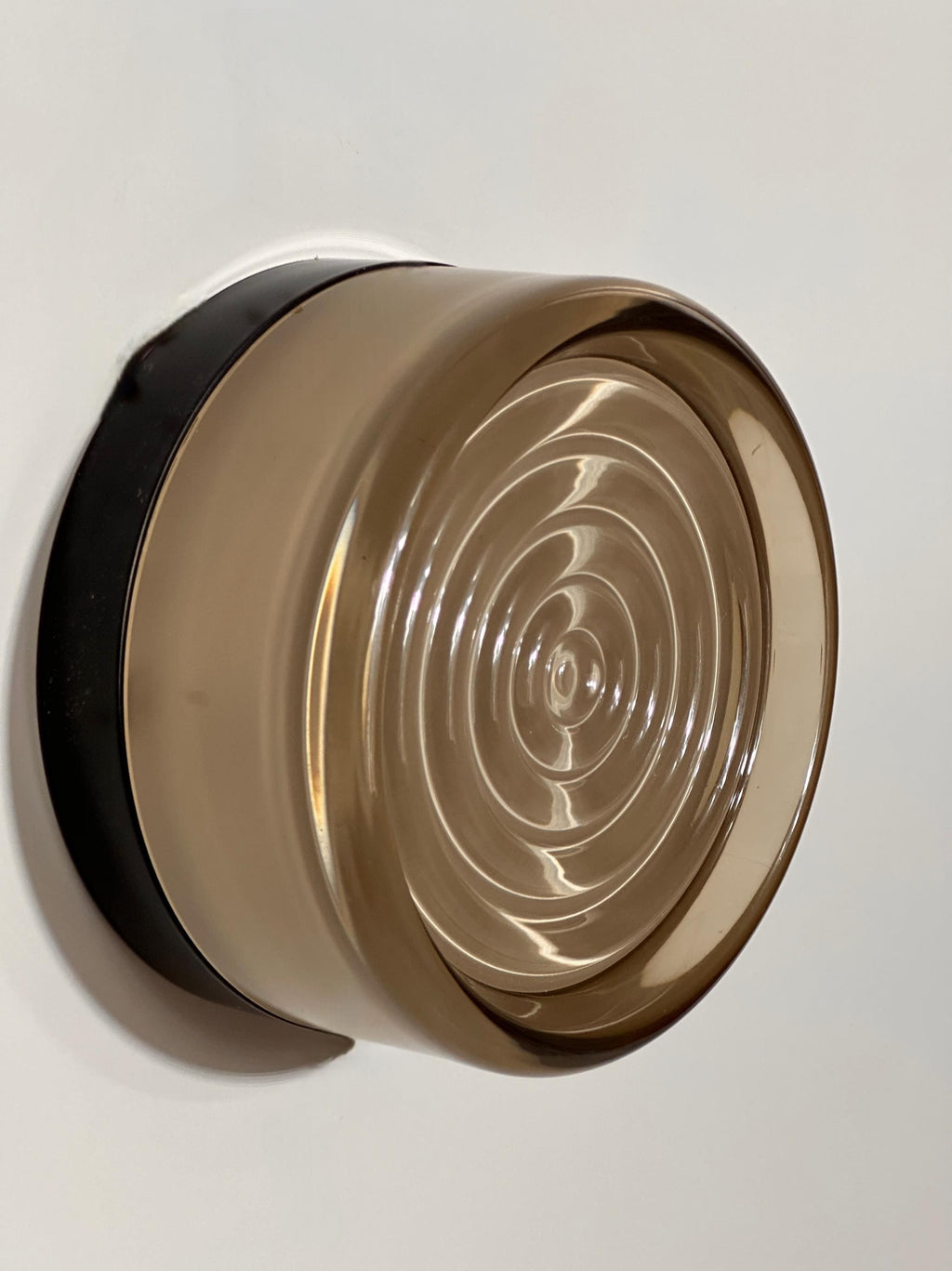 Shambles Wall Light, Modern Flush Mount Sconce, Black Glass LED Fixture, Minimal Ambient Lighting