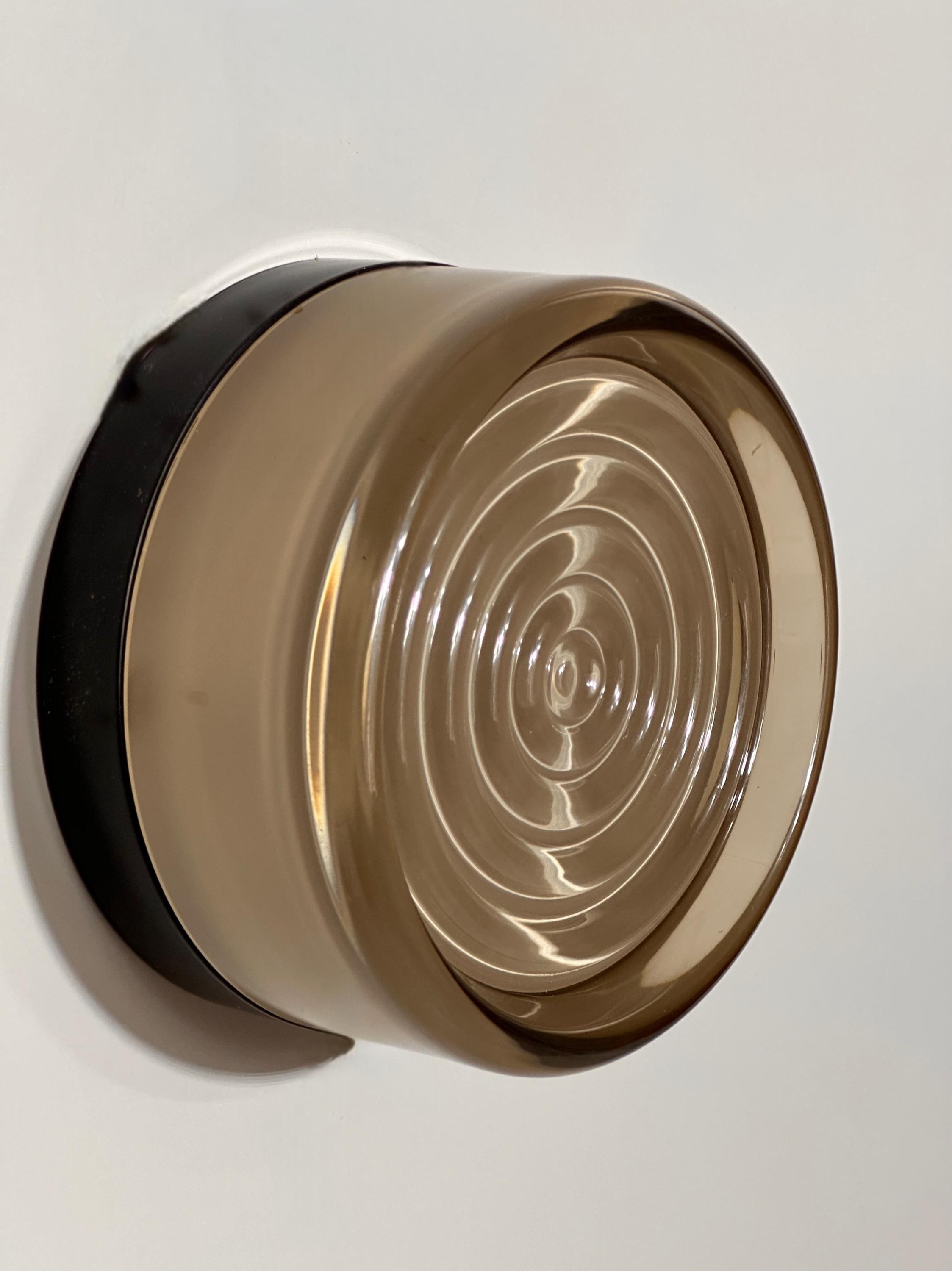 Shambles Wall Light, Modern Flush Mount Sconce, Black Glass LED Fixture, Minimal Ambient Lighting