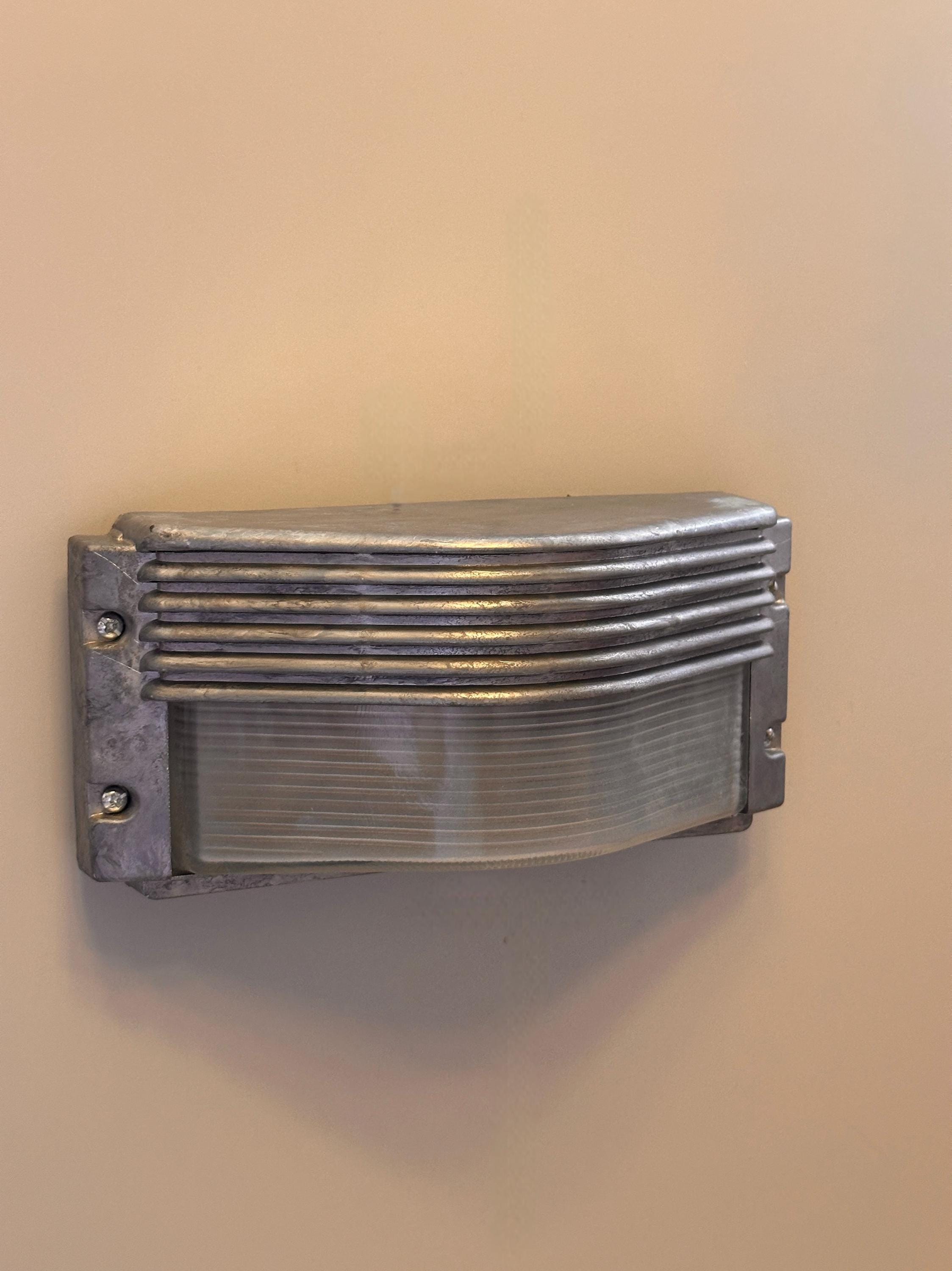 BOURBON Outdoor Wall Light, Industrial Bulkhead Sconce, Architectural Exterior Fixture, Nautical Inspired Lighting