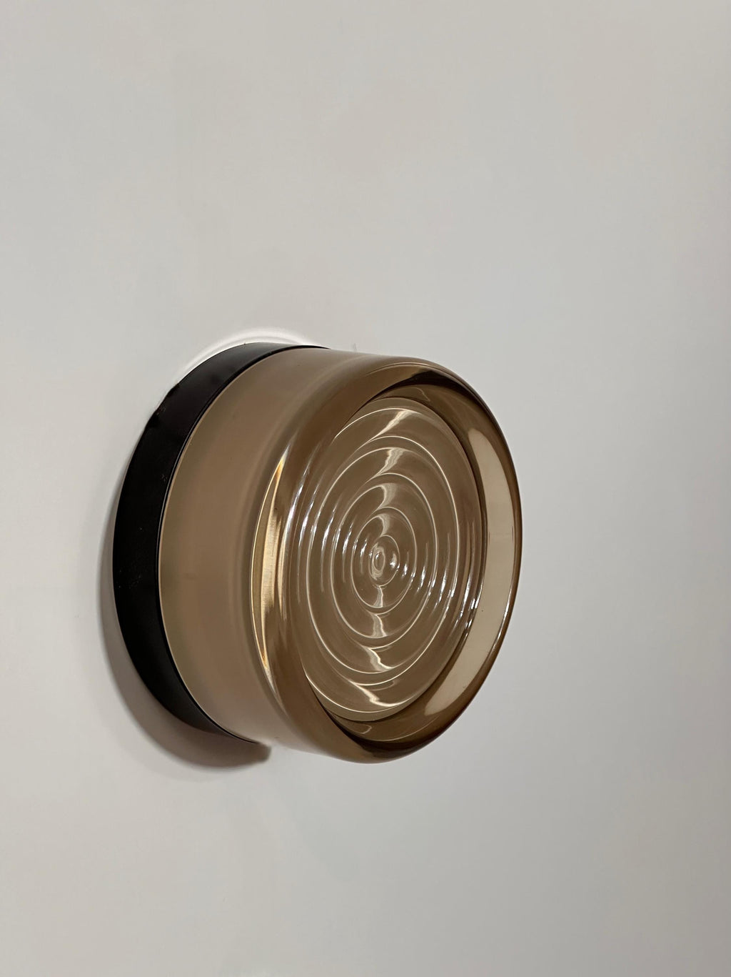 Shambles Wall Light, Modern Flush Mount Sconce, Black Glass LED Fixture, Minimal Ambient Lighting