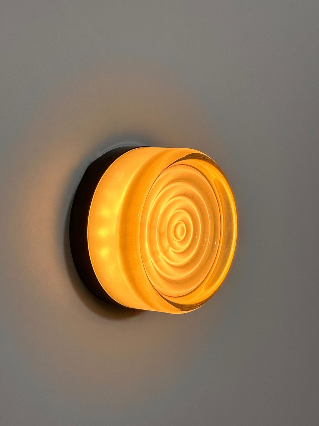Shambles Wall Light, Modern Flush Mount Sconce, Black Glass LED Fixture, Minimal Ambient Lighting