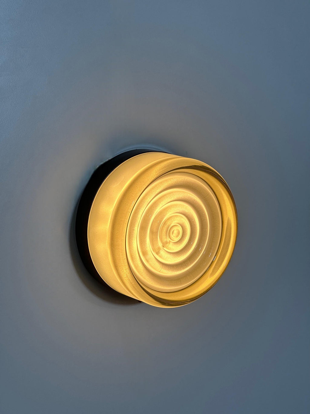 Shambles Wall Light, Modern Flush Mount Sconce, Black Glass LED Fixture, Minimal Ambient Lighting