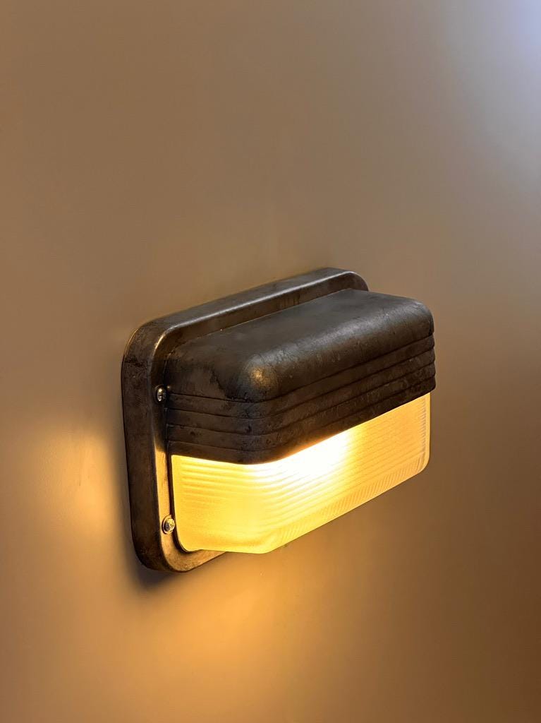 ABBEY Exterior Wall Light Industrial Outdoor Sconce Contemporary Bulkhead Fixture Coastal Lighting