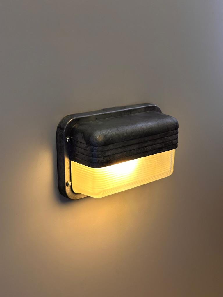 ABBEY Exterior Wall Light Industrial Outdoor Sconce Contemporary Bulkhead Fixture Coastal Lighting