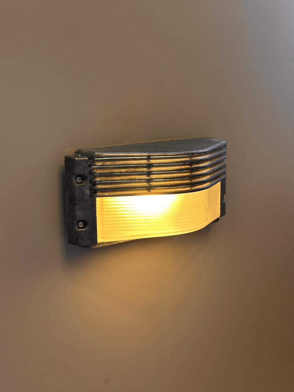 BOURBON Outdoor Wall Light, Industrial Bulkhead Sconce, Architectural Exterior Fixture, Nautical Inspired Lighting